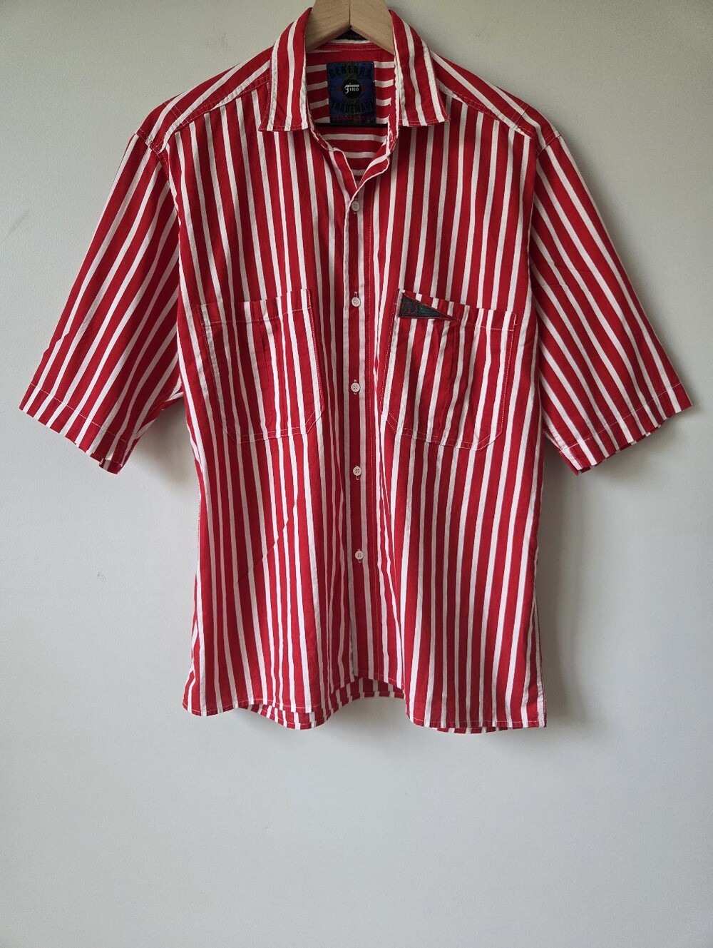 Vintage Generra Sportswear Striped Button Down Shirt Mens Size Medium